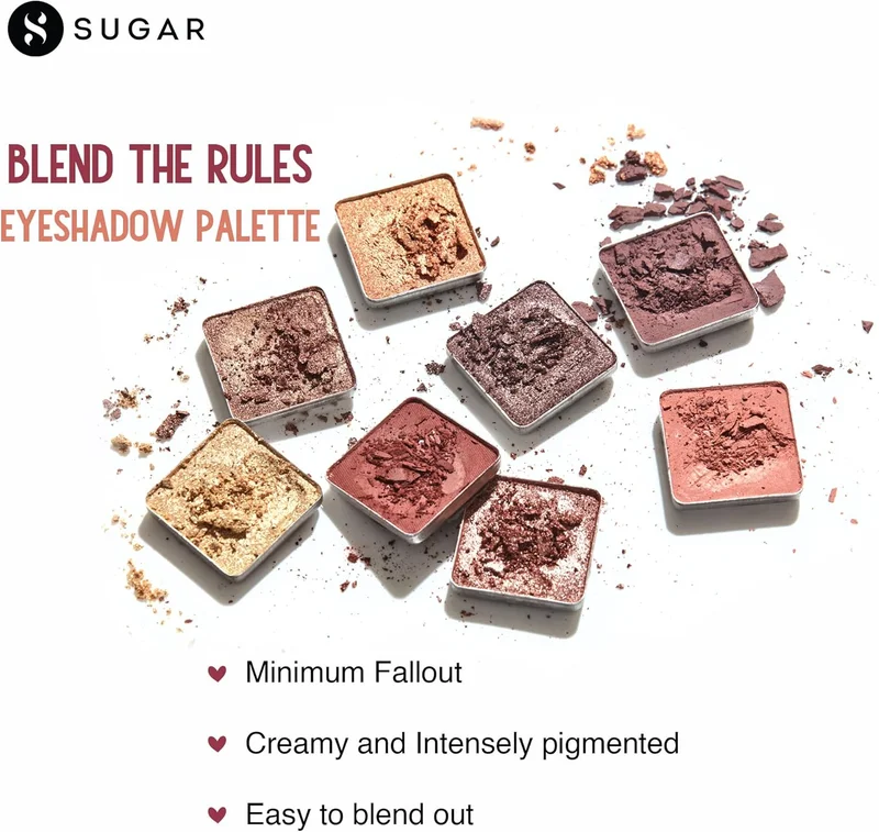 شوجر كوزماتيكس SUGAR Cosmetics Blend The Rules Eyeshadow Palette - 05 Willow (Brazen Browns)